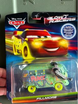 Disney Pixar Cars Glow Racers Fillmore 2025 Green Glow In The Dark