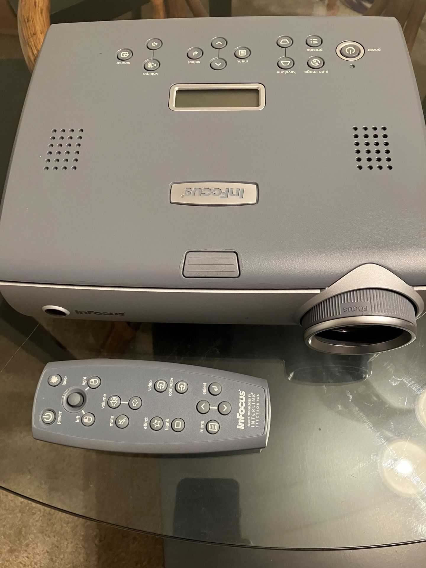 In Focus LP600 Projector  & Remote 