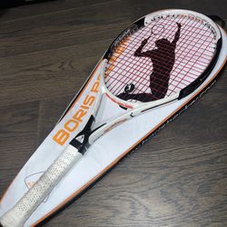 Boris Becket Tennis Racquet with Padded Zippered Carrying Cover