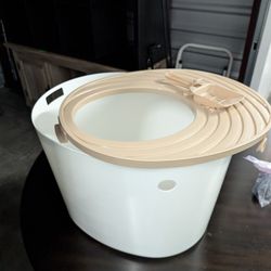 Cat Litter Box, Large Top Entry, Beige