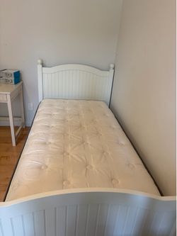 Pottery Barn single bed and mattress