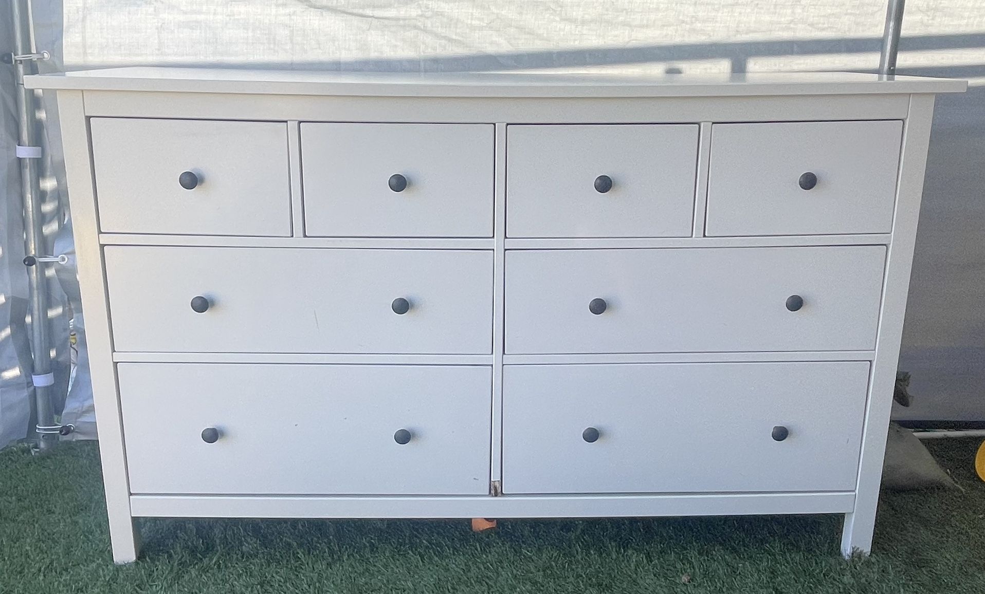 HEMNES 8-drawer dresser, white stain, 63x37 3/4 "