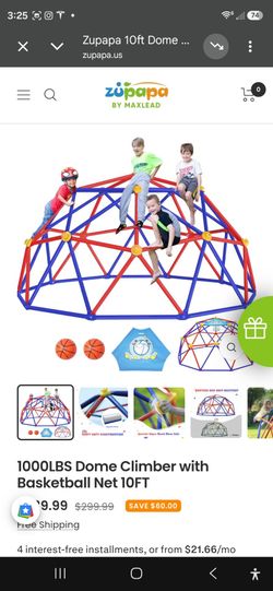 10ft Dome Climber with Basketball Net