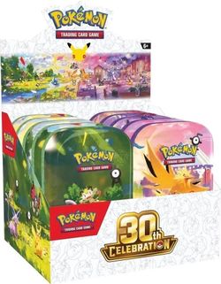 Pokemon Tcg 30th Mini Tins Sealed Case Of 10