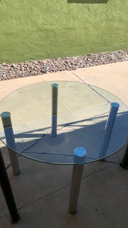 Glass kitchen table