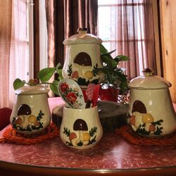Vintage Mushroom Canister