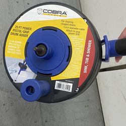 Cobra 25 ft Power Pistol-Grip Drum Auger