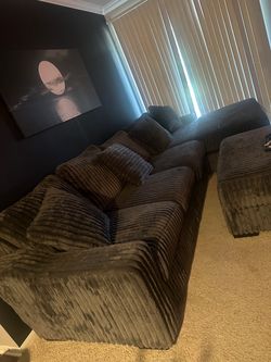 Couch with ottoman