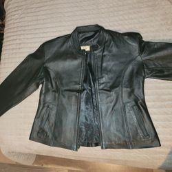 New Genuine leather Jacket black