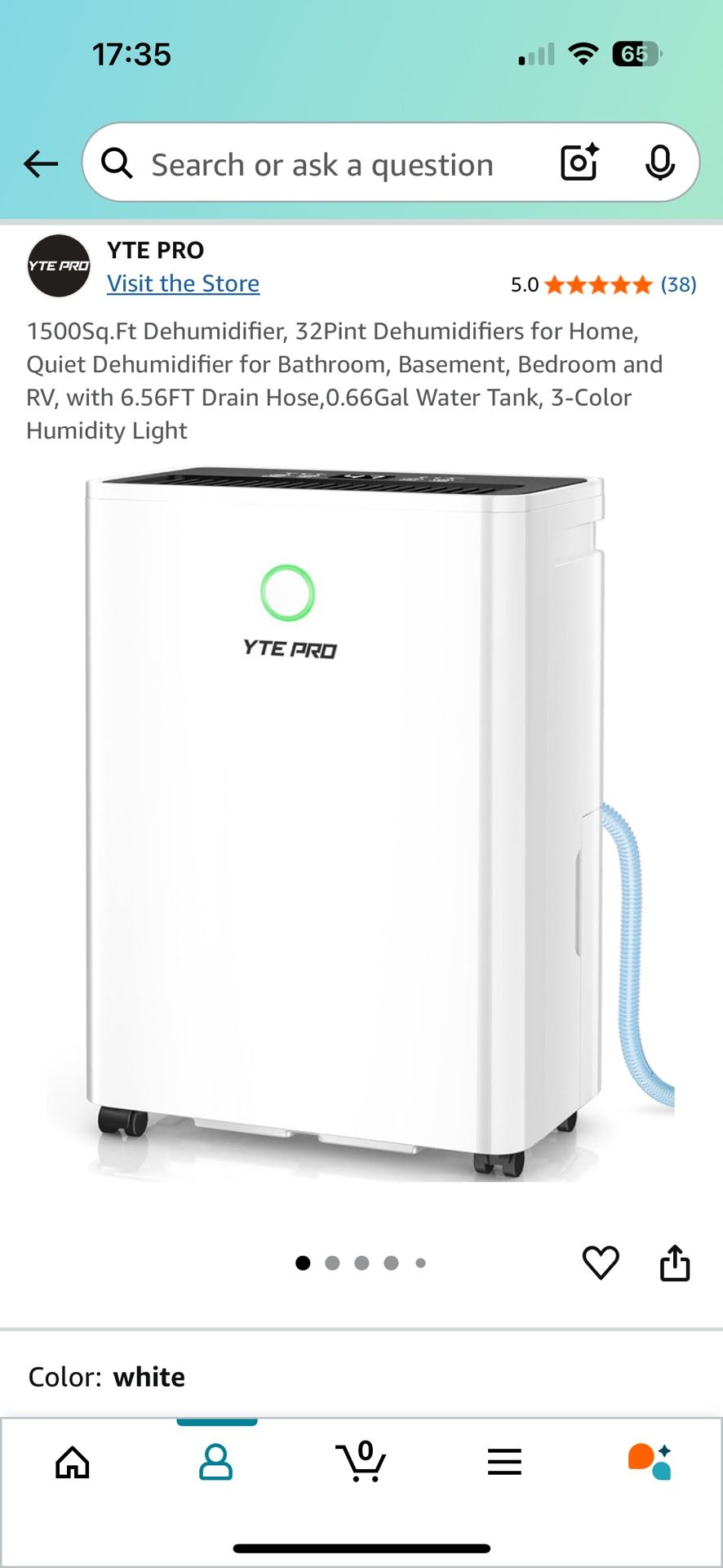 1500Sq.Ft Dehumidifier