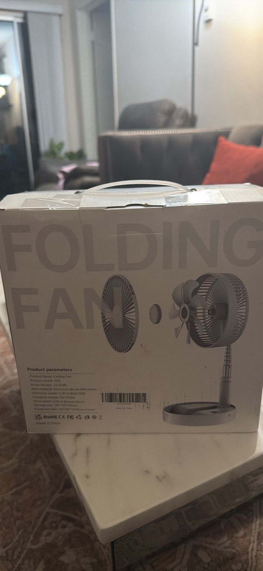 portable telescopic folding fan,