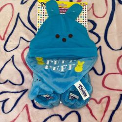 Baby Set: Baby Hat, Bib, Booties Blue