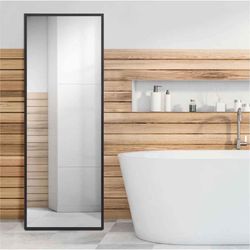 Black Frame Morris Floor Mirror