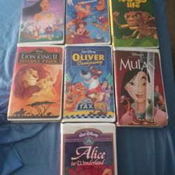 7 Disney VHS Tapes