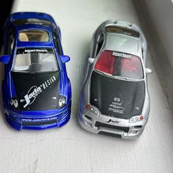 🏁Jada 1/64, Import racers Toyota, Mitsubishi diecast toy car set of two.🏁