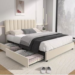 Queen Size Bed Frame + Queen Mattress