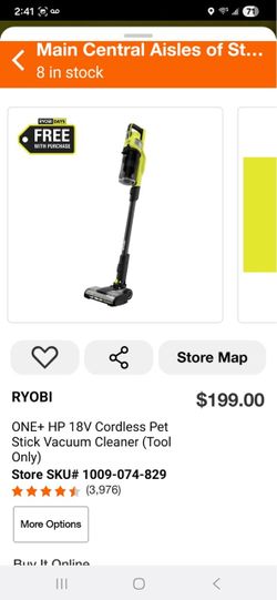 ONE+ HP 18V Cordless Pet Stick Vacuum Cleaner (Tool Only)