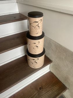 Vintage Kitchen Canisters.  Mid Century Modern 