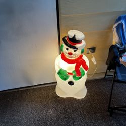 Vintage Molded Snowman 