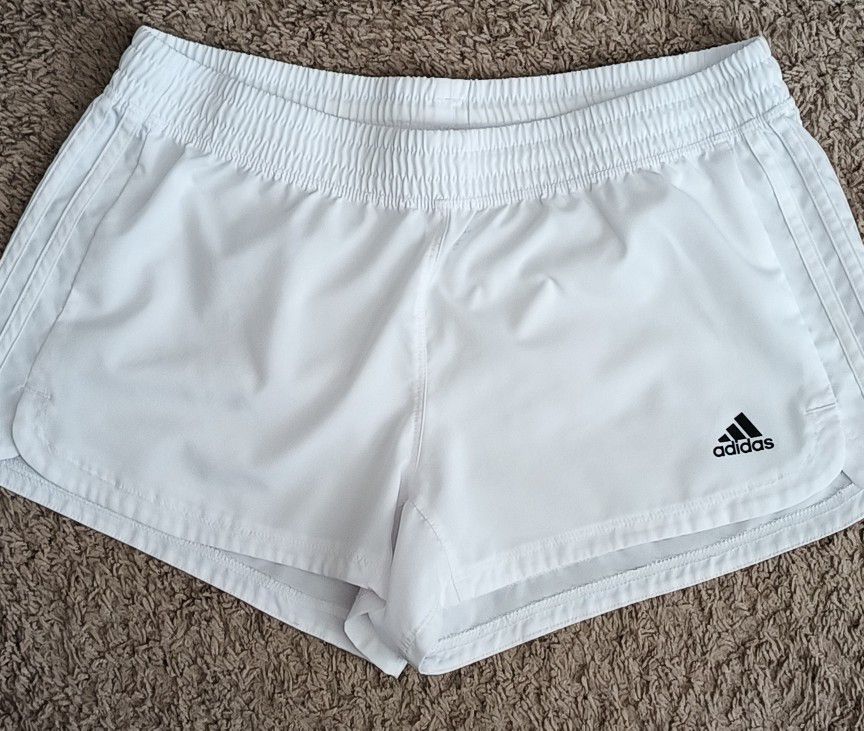 Adidas Pacer 3-Stripes Woven AeroReady White Shorts