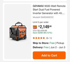 Genmax Generator 9500