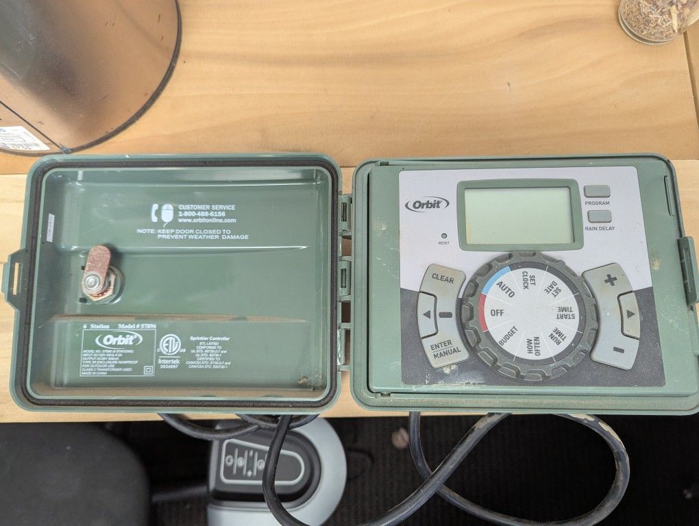 Outdoor Irrigation Control - Orbit 57896 6-Station Swing Panel Sprinkler System Timer