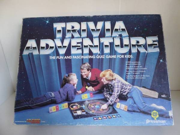 Vintage 1983 Trivia Adventure - fun and fascinating Quiz Game for kids