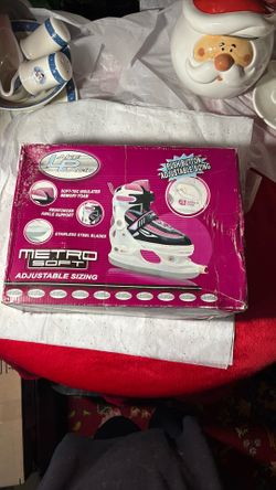 Girls Ice Skates Sz 12-2 NEW Lake Placid White & Pink