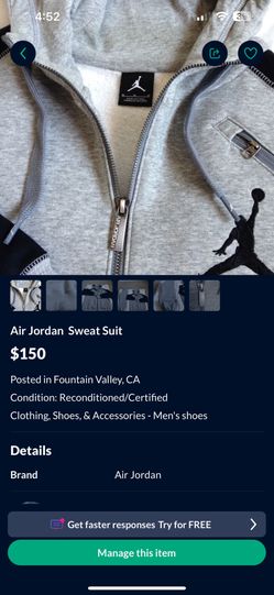 Jordan Sweat Suit