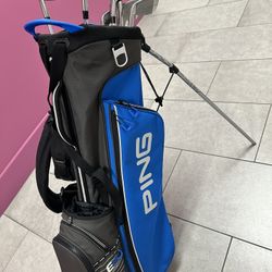 KIDS GOLF CLUBS (8 Clubs) & BAG (pick up from Brickell)