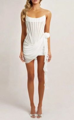 NWT Heiress Beverly Hills Chiffon Mesh Corset Flower Drape Mini Dress Size Small