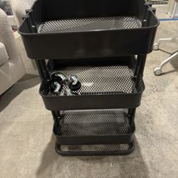 IKEA Gray Rolling Metal Storage Cart