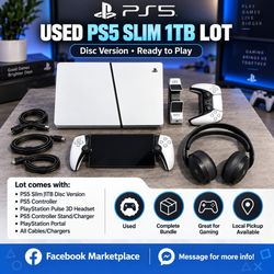 PS5 Slim Disc Edition 1TB Bundle – For Sale