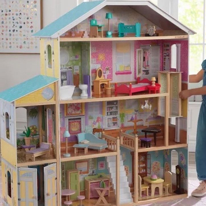 Huge Dollhouse, OBO- Over 4 Ft Tall & Wide W Elevator