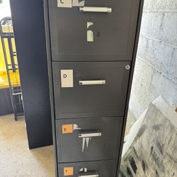 Metal filing cabinets