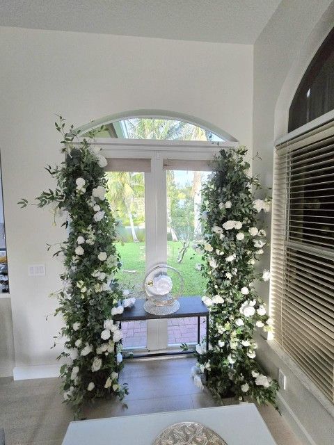 2 Flower Columns For Event Or Wedding