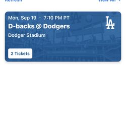 2 Dodger Tickets September 19