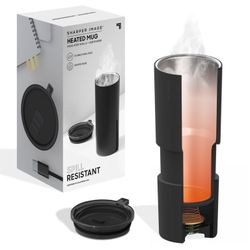 New In Box Sharper Image USB Powered Heated Mug, Double Insulated, Heated Base