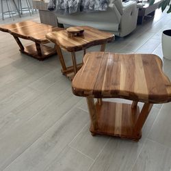 Coffee And End Tables  Solid Teak.