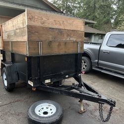 2002 Western Dump Trailer 5x8 Tall Walls 4’