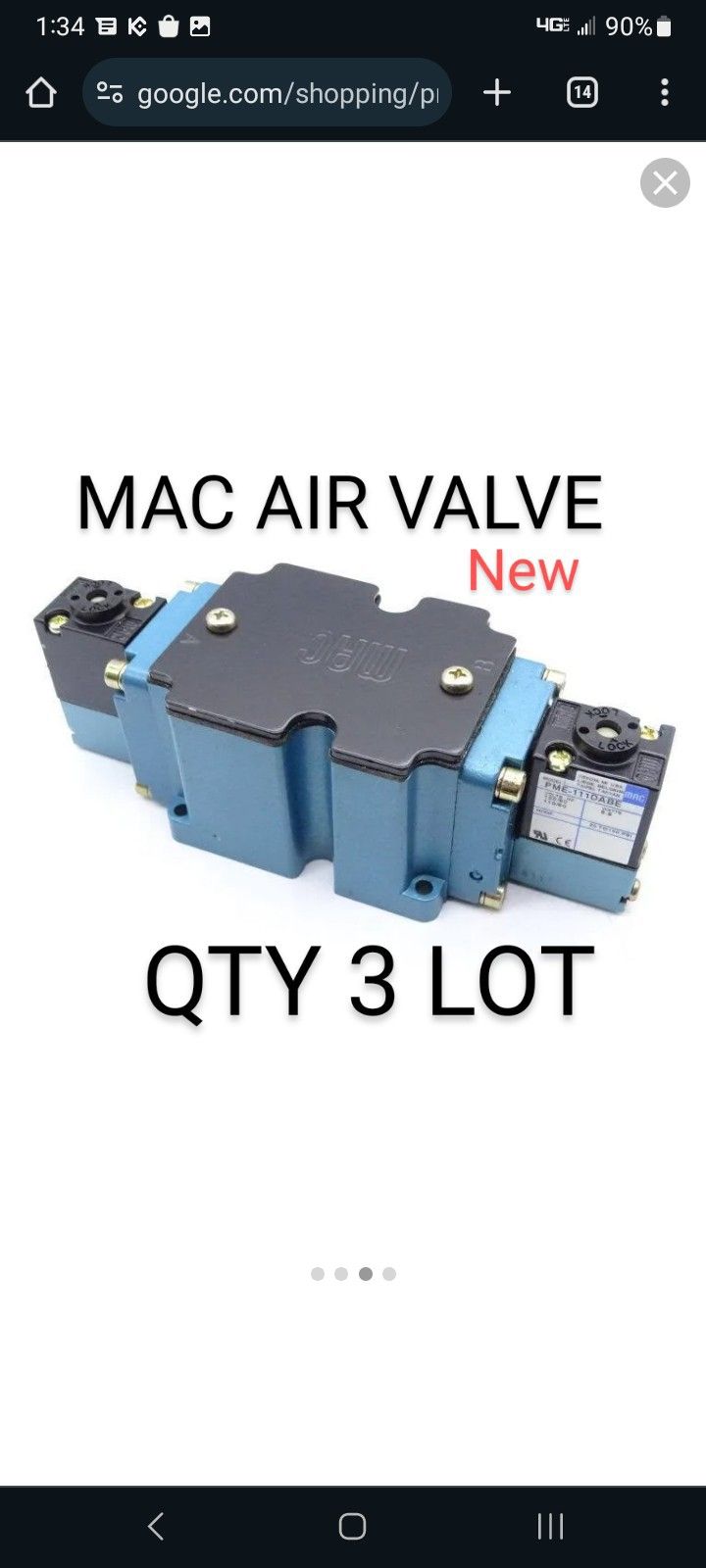 Qty 3 NEW Mac Air Valves 6551b-000-pm-111da