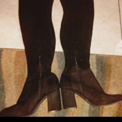 Thigh High Faux Suede Boots