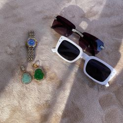 Glasses, Pendants, Watch