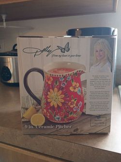 9 in ceramic pitcher