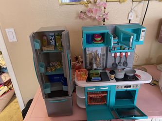 My Life As Full Kitchen Playset with Light & Sound for 18” Doll, Turquoise