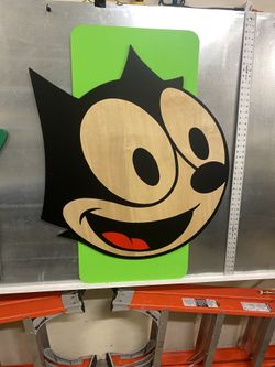 Wood Felix The Cat Painting