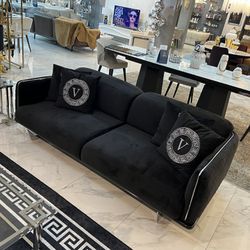 Sofa Black Velvet