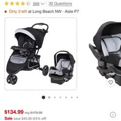 Baby Trend EZ Ride PLUS Travel System  Link And Gray 