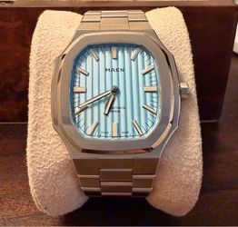 Maen Manhattan 39mm Ultra Thin Mechanical Ice Blue