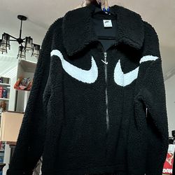 Nike Black Sherpa Jacket Size: XL